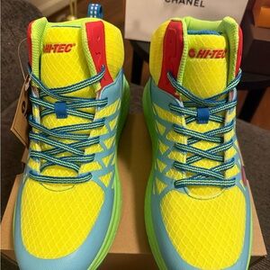 Hi-Tec Bright Yellow and Sky Blue Athletic Shoes